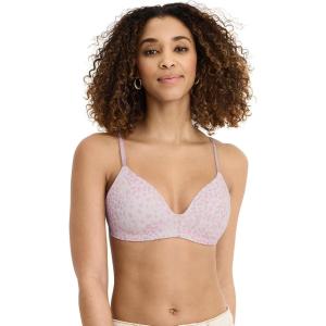 image:imageJockey Womens Bra Smooth amp Sleek Microfiber Demi Coverage Wirefree TShirt BraTempest Leopard