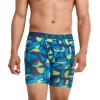 image:imageJockey Mens Underwear ActiveStretch 7 Long Leg Boxer Brief  6 PackSpearmintCrisp GeoTrue Navy