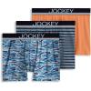image:imageJockey Mens Underwear True Style 4 Trunk  3 PackBlue CurrentBonfireChambray Stripe