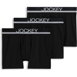 image:imageJockey Mens Underwear True Style 4 Trunk  3 PackBlack Night