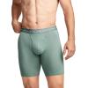 image:imageJockey Mens Underwear Organic Cotton Stretch 95 Long Leg Boxer Brief  3 PackEvergreen Mist
