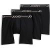 image:imageJockey Mens Underwear Organic Cotton Stretch 65 Boxer Brief  3 PackBlack