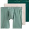 image:imageJockey Mens Underwear Organic Cotton Stretch 65 Boxer Brief  3 PackEvergreen Mist