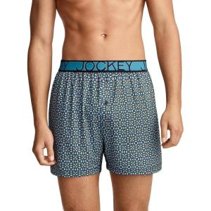 image:imageJockey Mens Underwear Active Microfiber 45 BoxerTidal Tile