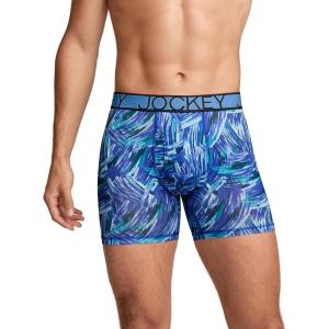 image:imageJockey Mens Underwear Active Microfiber 5 Boxer BriefAbstract Wave