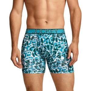 image:imageJockey Mens Underwear Active Microfiber 5 Boxer BriefClear Lake