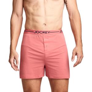 image:imageJockey Mens Underwear Organic Cotton Stretch 4 BoxerCoral Pink