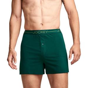 image:imageJockey Mens Underwear Organic Cotton Stretch 4 BoxerDark Fern