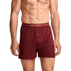 image:imageJockey Mens Underwear Organic Cotton Stretch 4 BoxerDeep Cranberry