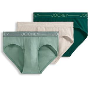 image:imageJockey Mens Underwear Organic Cotton Stretch Brief  3 PackEvergreen Mist