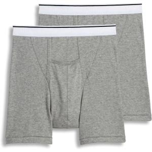 image:imageJockey Mens Underwear Pouch 5 Boxer Brief  2 PackGrey Heather
