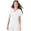 image:imageJockey Womens Scrubs Womens True Fit Crossover VNeck Scrub TopWhite