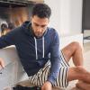 image:imageJockey Mens Loungewear Lightweight Cotton Blend Fleece 85 ShortSeriously Stripe