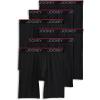 image:imageJockey Mens Underwear Chafe Proof Pouch Microfiber 85 Long Leg Boxer Brief  6 PackBlack