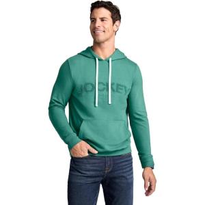 image:imageJockey Mens Loungewear Lightweight Cotton Blend Fleece HoodieSpring Green
