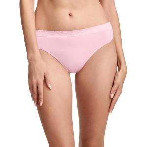 image:imageJockey Womens Underwear Soft Stretch Lace Microfiber ThongPink Shadow