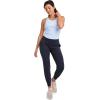 image:imageJockey Womens Activewear EVERACTIVE Rib Racer Crop Tank with Builtin BraPowder Blue Stripe