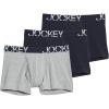 image:imageJockey Mens Underwear ActiveStretch 4 Boxer Brief  3 PackTrue NavyGrey HeatherTrue Navy