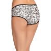 image:imageJockey Womens Underwear Organic Cotton Stretch Logo Hipster  3 PackGrey HeatherPlacid Black PetalsBlack