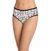 image:imageJockey Womens Underwear Organic Cotton Stretch Logo Hipster  3 PackGrey HeatherPlacid Black PetalsBlack