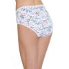image:imageJockey Womens Underwear Organic Cotton Stretch Logo Hipster  3 PackInkwellDitsy Floral BlueGrey Heather