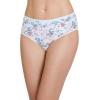image:imageJockey Womens Underwear Organic Cotton Stretch Logo Hipster  3 PackInkwellDitsy Floral BlueGrey Heather