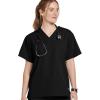 image:imageJockey Unisex Scrubs Classic Unisex One Pocket Stretch Scrub TopBlack