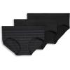 image:imageJockey Womens Underwear Seamfree Hipster  3 PackBlack Stripe