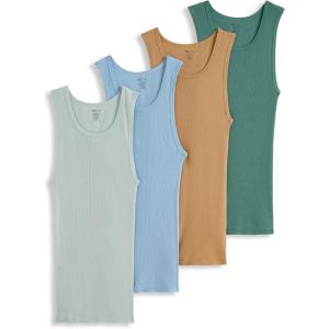 image:imageJockey Mens Undershirt 100 Cotton AShirt Tank  4 PackGolden Air