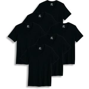 image:imageJockey Mens Undershirt Big amp Tall Classic VNeck Undershirt  6 PackBlack