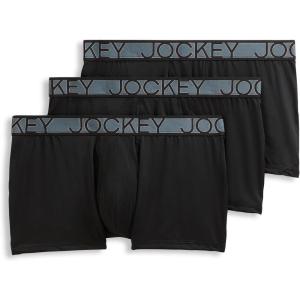 image:imageJockey Mens Underwear Active Microfiber 25 Trunk  3 PackBlack