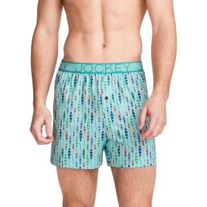 image:imageJockey Mens Underwear Active Microfiber 45 BoxerPaddle Geo
