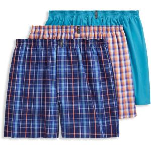 image:imageJockey Mens Underwear Classics Full Cut 5 Boxer  3 PackFlame Plaid