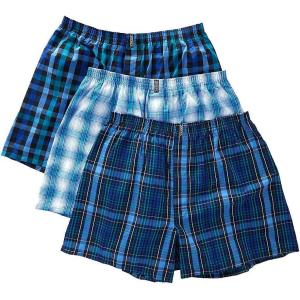 image:imageJockey Mens Underwear Classics Full Cut 5 Boxer  3 PackSoft PlaidVarigated PlaidHuge Check