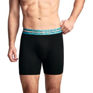 image:imageJockey Mens Underwear Mens Boxer Briefs With Pouch Sport Stability Microfiber 6 Boxer BriefBlack Ocean