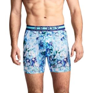image:imageJockey Mens Underwear Mens Boxer Briefs With Pouch Sport Stability Microfiber 6 Boxer BriefBlue Stones