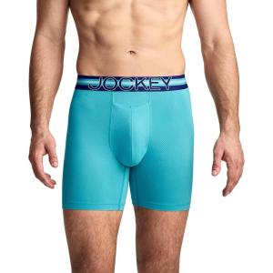 image:imageJockey Mens Underwear Mens Boxer Briefs With Pouch Sport Stability Microfiber 6 Boxer BriefOcean Teal