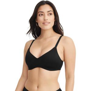 image:imageJockey Womens Bra Smooth amp Sleek Microfiber Full Coverage Wirefree TShirt BraBlack