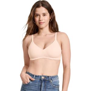 image:imageJockey Womens Bra Smooth amp Sleek Microfiber Full Coverage Wirefree TShirt BraPeach Ice