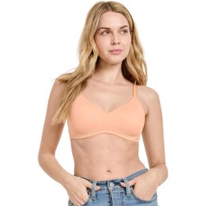 image:imageJockey Womens Bra Smooth amp Sleek Microfiber Full Coverage Wirefree TShirt BraPeach Smoothie