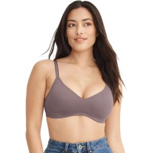 image:imageJockey Womens Bra Smooth amp Sleek Microfiber Full Coverage Wirefree TShirt BraTwilight Sands