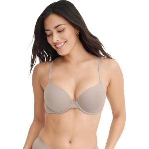 image:imageJockey Womens Bra Smooth amp Sleek Supersoft Demi Coverage Underwire TShirt BraGrey Seed