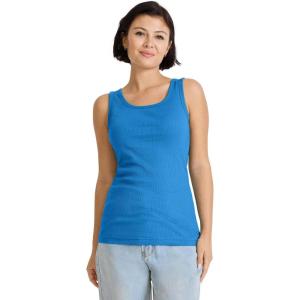 image:imageJockey Womens Performance 100 Cotton Rib TankCrisp Blue