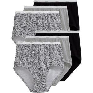 image:imageJockey Womens Underwear Classic Brief  6 PackBlack Petals