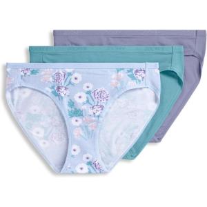 image:imageJockey Womens Underwear Organic Cotton Stretch Logo Bikini  3 PackDynasty Floral