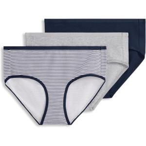image:imageJockey Womens Underwear Organic Cotton Stretch Logo Hipster  3 PackJockey Stripe