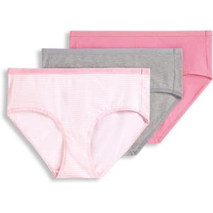 image:imageJockey Womens Underwear Organic Cotton Stretch Logo Hipster  3 PackTidal Blush