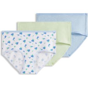 image:imageJockey Womens Underwear Organic Cotton Stretch Logo Modern Brief  3 PackBerry Bliss
