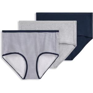 image:imageJockey Womens Underwear Organic Cotton Stretch Logo Modern Brief  3 PackJockey Stripe