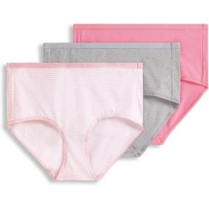 image:imageJockey Womens Underwear Organic Cotton Stretch Logo Modern Brief  3 PackTidal Blush